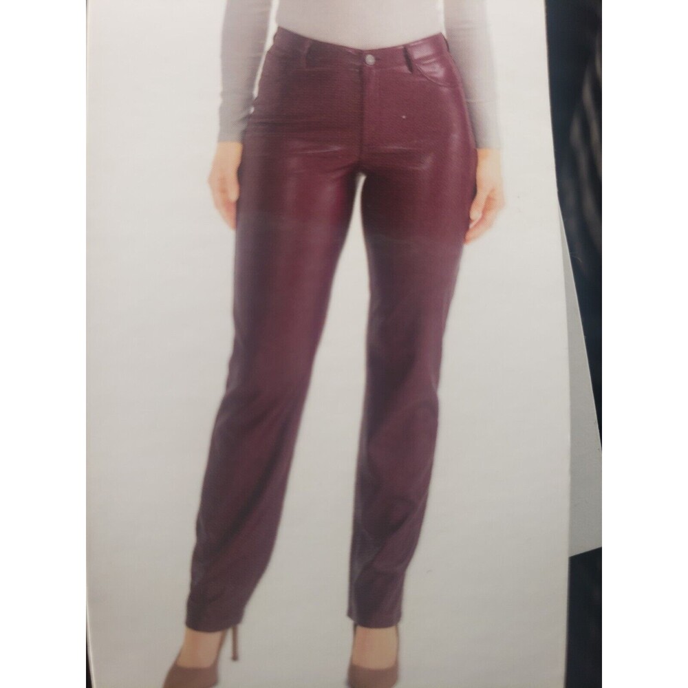 Joie Limited Edition Ladies Pant Faux Leather Burgundy Size 10 NWT
